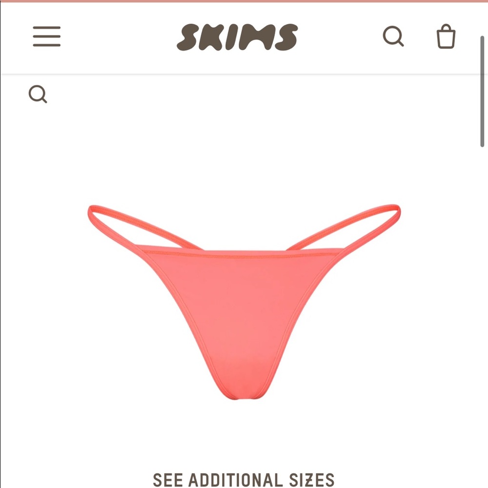 NWT SKIMS Fits Everybody T String Thong in Sorbet